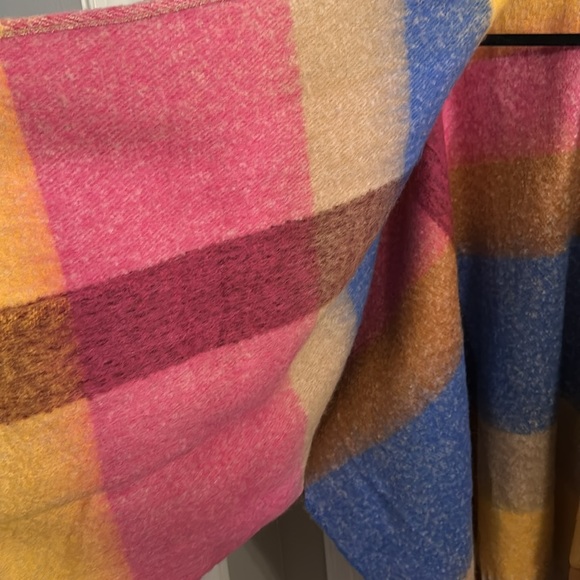Lane Bryant Relaxed Open-Front Hooded Poncho, One Size in Buffalo Check. NWOT - Picture 11 of 16